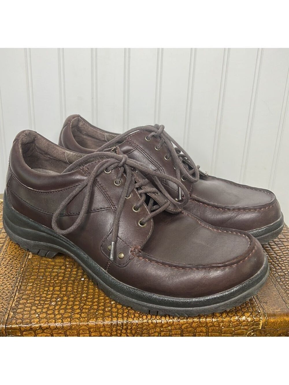 Dansko Wyatt Mens Mocha Brown Leather Oxford Size 10.5 or EU44